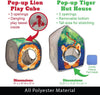 Safari Jungle Cat Play Set, Collapsible Pop-Up Cat Toys Combo with Cube, Tunnel & Hideout, Interactive Indoor Cat Playhouse for Exercise, Hiding & Lounging