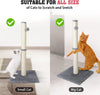 31'' Tall Cat Scratching Post - Cat Claw Scratcher with Hanging Ball - Scratching Posts for Indoor Large Cats - Durable Stable Cat Furniture with Sisal Rope - Cat Scratch Post-Grey