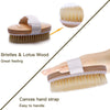 Dry Brushing Body Brush Exfoliating Brush Natural Bristle Bath Brush for Remove Dead Skin Toxins Cellulite,Treatment,Improves Lymphatic Functions,Exfoliates,Stimulates Blood Circulation