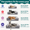 Memory Foam Dog Bed for Large Dogs W/ Removable Bolsters & Washable Cover, for Dogs up to 95 Lbs - Plush & Velvet Waves Perfect Comfort Sofa - Brownstone, Jumbo/Xl