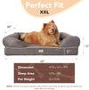 Orthopedic Dog Bed, Memory Foam Pet Sofa, Calming Dog Couch, Water Resistant Pet Bed, Washable Cover, Non-Slip Bottom, Chester, Grey, 50" X 40" X 13"