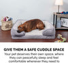 Soft, Orthopedic Foam Perfect Comfort Dog Bed with Washable & Removable Cover -Velvet Waves - Granite Gray, Dogs up to 55 Lbs - Large