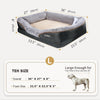 Large Memory Foam Dog Bed, Orthopedic Dog Bed & Sofa with Removable Washable Cover and Squeaker Toy as Gift