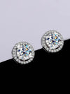 S925 Silver Color Moissanite Studs Earrings, Classic Fashion Ear Jewelry, Perfect Birthday & Mother'S Day Gift, Unisex Wedding Set