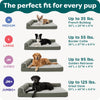Orthopedic Dog Bed for Large Dogs W/ Removable Bolsters & Washable Cover, for Dogs up to 95 Lbs - Luxe Faux Fur & Performance Linen Sofa - Woodsmoke, Jumbo/Xl