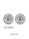 S925 Silver Color Moissanite Studs Earrings, Classic Fashion Ear Jewelry, Perfect Birthday & Mother'S Day Gift, Unisex Wedding Set