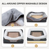 Large Memory Foam Dog Bed, Orthopedic Dog Bed & Sofa with Removable Washable Cover and Squeaker Toy as Gift