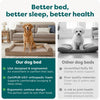 Orthopedic Dog Bed for Large Dogs W/ Removable Bolsters & Washable Cover, for Dogs up to 95 Lbs - Luxe Faux Fur & Performance Linen Sofa - Woodsmoke, Jumbo/Xl