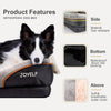 Large Memory Foam Dog Bed, Orthopedic Dog Bed & Sofa with Removable Washable Cover and Squeaker Toy as Gift