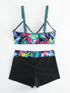 2025 High Waist Bikinis Women Sports Swimwear Print Bathing Suit Female Padded Beach Wear Bathers Swimming Swimsuit Summer