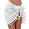 Women's Sarong Coverups Sexy Short Bathing Suit Chiffon Wrap Skirt Beach Swimsuit Cover Ups with Tassels Swimwear