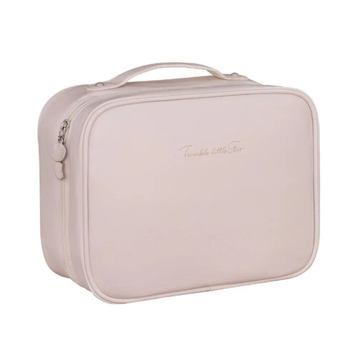 Bolsa de cosméticos de lujo de doble capa, neceser transparente de gran capacidad, organizador de maquillaje, bolso de mano con cremallera, bolsa de aseo portátil