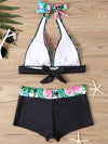 2025 High Waist Bikinis Women Sports Swimwear Print Bathing Suit Female Padded Beach Wear Bathers Swimming Swimsuit Summer