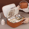 Elyssio Double-Zip Luxury Makeup Bag
