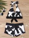 2025 High Waist Bikinis Women Sports Swimwear Print Bathing Suit Female Padded Beach Wear Bathers Swimming Swimsuit Summer