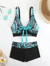 2025 High Waist Bikinis Women Sports Swimwear Print Bathing Suit Female Padded Beach Wear Bathers Swimming Swimsuit Summer