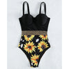 Bikini European American New 2023 Gold Sexy Bikini Women's Printed Steel Bracket Triangle Swimwear Push Up One Piece Swimwear