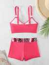 2025 High Waist Bikinis Women Sports Swimwear Print Bathing Suit Female Padded Beach Wear Bathers Swimming Swimsuit Summer