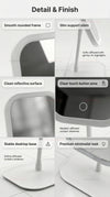 LED makeup mirror with light, beauty lighting, dressing mirror, foldable desktop mirror for student dormitories