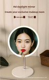 Wholesale 2026 New LED Makeup Mirror Round Desktop Mirror with Light Metal Small Gift
