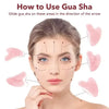 Gua Sha Massage Board Natural Resin Jade Stone for Face Rose Pink Guasha Facial Massager Scrapers Tools for Face Neck Back Body