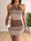 Sweater Dress for Women Summer Heart Knit Crewneck Sleeveless Sweaters 2 Piece Outfits