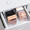 Acrylic Eyeshadow Palette Organizer Drawer Storage Box with Dividers for Blush Powder Vanity Desk Dustproof Makeup Case