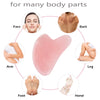 Gua Sha Massage Board Natural Resin Jade Stone for Face Rose Pink Guasha Facial Massager Scrapers Tools for Face Neck Back Body