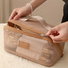 Luxury Makeup Organizer Bag, Female Cosmetic Travel Case with Zipper, Large Capacity Toiletry Storage Pouch for Women Makeup Bag