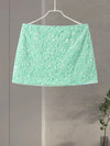 O-neck Vest Mini Skirt Suits Women Sexy sparkly Sequined Sleeveless Tank Tops With Bodycon Short Skirts Fashion Ladies Beachwear