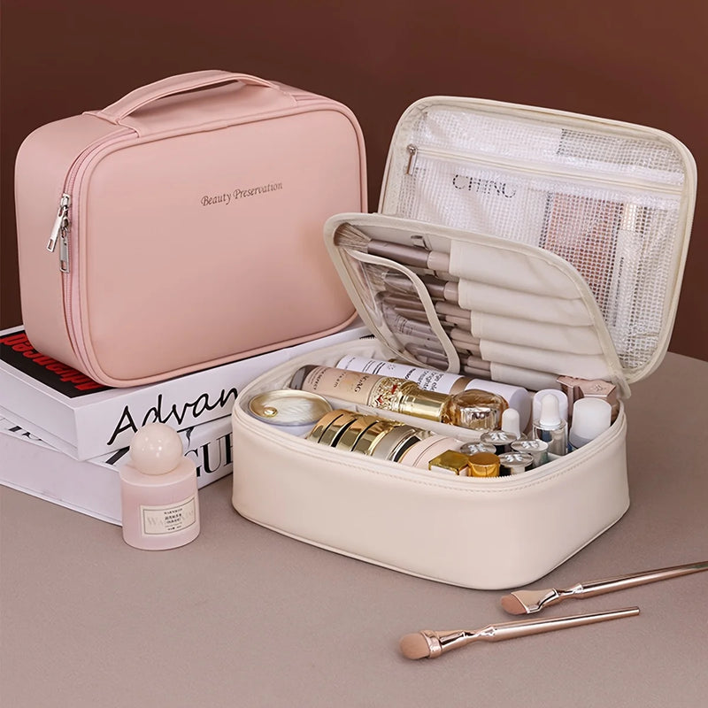 Elyssio Double-Zip Luxury Makeup Bag