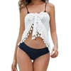 Women's Sarong Coverups Sexy Short Bathing Suit Chiffon Wrap Skirt Beach Swimsuit Cover Ups with Tassels Swimwear