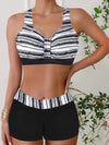 2025 High Waist Bikinis Women Sports Swimwear Print Bathing Suit Female Padded Beach Wear Bathers Swimming Swimsuit Summer