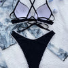 Sexy Underwire Bikini 2024 Women Black Patchwork Ruffle Push Up Micro Swimsuit Beach Bathing Suit High Waist Swimwear Biquini