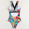 Bikini European American New 2023 Gold Sexy Bikini Women's Printed Steel Bracket Triangle Swimwear Push Up One Piece Swimwear