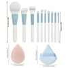 14pcs Deluxe Makeup Brush Set - Ultra-Soft, Portable, and Versatile Cosmetic Brushes for Flawless Foundation, Blush