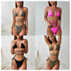 Sexy Women's Strappy Bikini Solid Color Beach European American Style Fashionable Swimsuit for Women Summer Fashion Beach Style