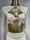 Women Luxury Sexy Long Sleeve Mesh Black Beige Two Piece Pants Set 2024 Celebrity Designer Fashion Women's Set