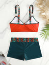 2025 High Waist Bikinis Women Sports Swimwear Print Bathing Suit Female Padded Beach Wear Bathers Swimming Swimsuit Summer