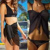 Women's Sarong Coverups Sexy Short Bathing Suit Chiffon Wrap Skirt Beach Swimsuit Cover Ups with Tassels Swimwear