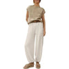 Spring Solid Color Pants Sets Women Fashion Sporty Style Short Sleeves Tops High Waist Trousers Two Piece Set Female Streetwear