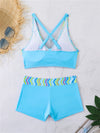 2025 High Waist Bikinis Women Sports Swimwear Print Bathing Suit Female Padded Beach Wear Bathers Swimming Swimsuit Summer