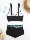 2025 High Waist Bikinis Women Sports Swimwear Print Bathing Suit Female Padded Beach Wear Bathers Swimming Swimsuit Summer