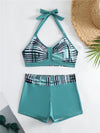 2025 High Waist Bikinis Women Sports Swimwear Print Bathing Suit Female Padded Beach Wear Bathers Swimming Swimsuit Summer