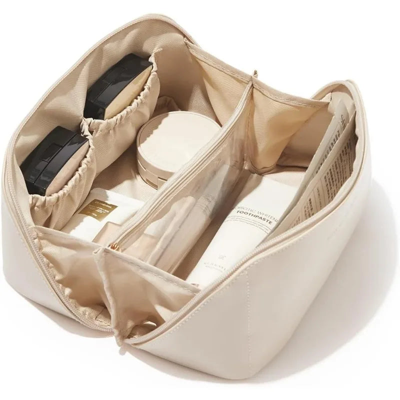 Travel Makeup Bag Large Capacity Cosmetic Bags Waterproof Portable Toiletry Bag Make Up Organizer with Divider and Handle