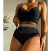 Bikini European American New 2023 Gold Sexy Bikini Women's Printed Steel Bracket Triangle Swimwear Push Up One Piece Swimwear