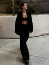 2025 New Casual Cotton Shirt Pants Suit Lapel Single Breasted Loose Long-sleeved Shirt+Wide-leg Pants Casual Sets Women Clothing
