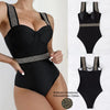 Bikini European American New 2023 Gold Sexy Bikini Women's Printed Steel Bracket Triangle Swimwear Push Up One Piece Swimwear