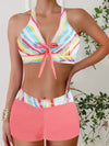 2025 High Waist Bikinis Women Sports Swimwear Print Bathing Suit Female Padded Beach Wear Bathers Swimming Swimsuit Summer