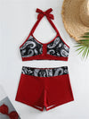 2025 High Waist Bikinis Women Sports Swimwear Print Bathing Suit Female Padded Beach Wear Bathers Swimming Swimsuit Summer